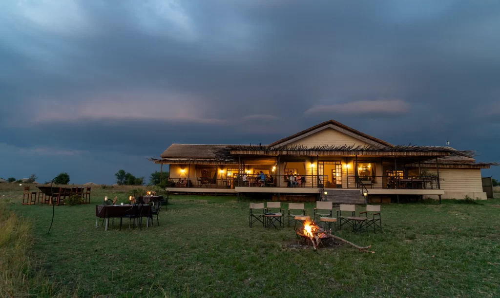 Outside view of the mara river camp restaurant